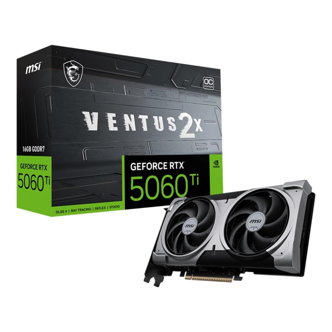 MSI GeForce RTX 5060 TI 16G Ventus 2X OC Plus 16GB GDDR7 Graphics Card
