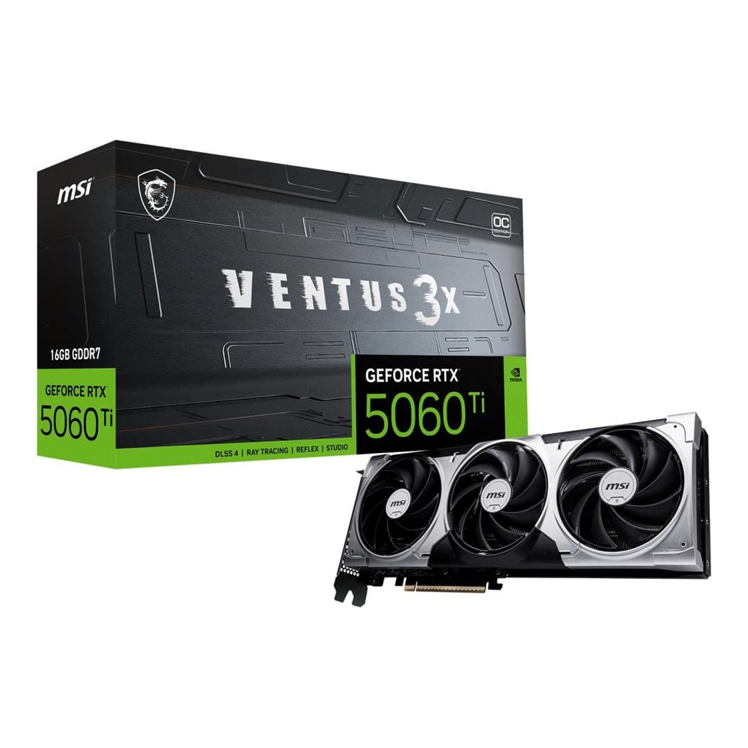 MSI GeForce RTX 5060 TI 16G Ventus 3X OC 16GB GDDR7 Graphics Card
