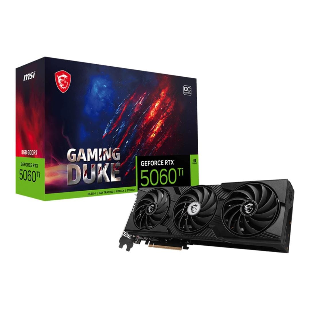 MSI GeForce RTX 5060 Ti 8G Gaming Duke 3X OC 8GB GDDR7 Graphics Card