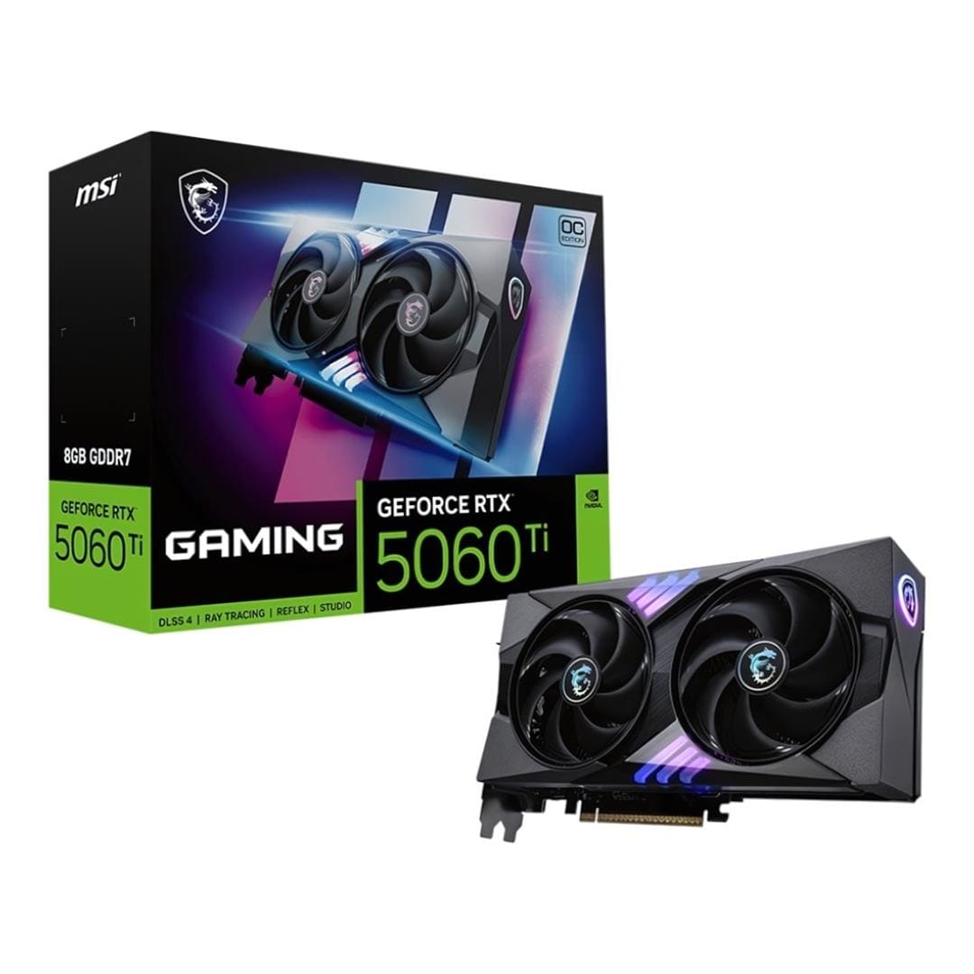 MSI GeForce RTX 5060 TI 8G Gaming OC 8GB GDDR7 Graphics Card