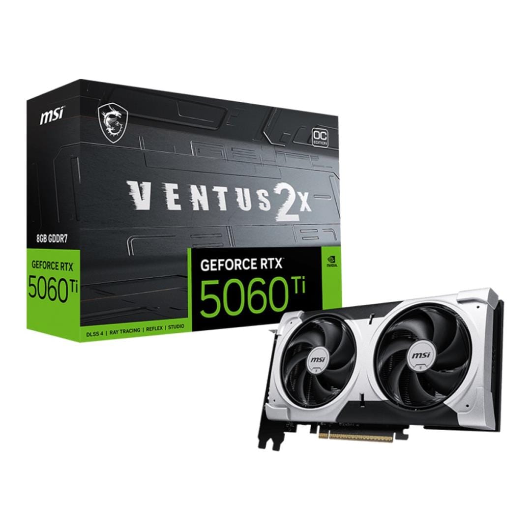 MSI GeForce RTX 5060 TI 8G Ventus 2X OC Plus 8GB GDDR7 Graphics Card