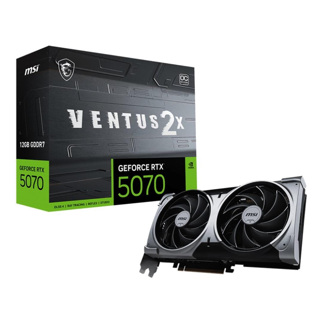 MSI GeForce RTX 5070 12G Ventus 2X OC 12GB GDDR7 Graphics Card