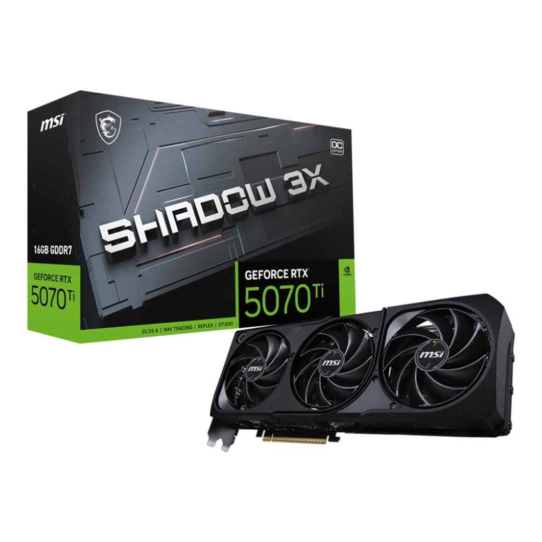 MSI GeForce RTX 5070 Ti 16G Shadow 3X OC 16GB GDDR7 Graphics Card