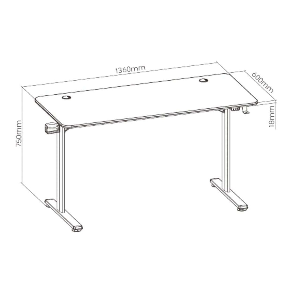 Rogueware GD100 Apex RGB LED Gaming Desk