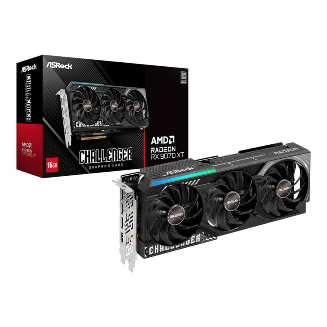ASRock Radeon RX9070 XT Challenger 16GB GDDR6 Graphics Card