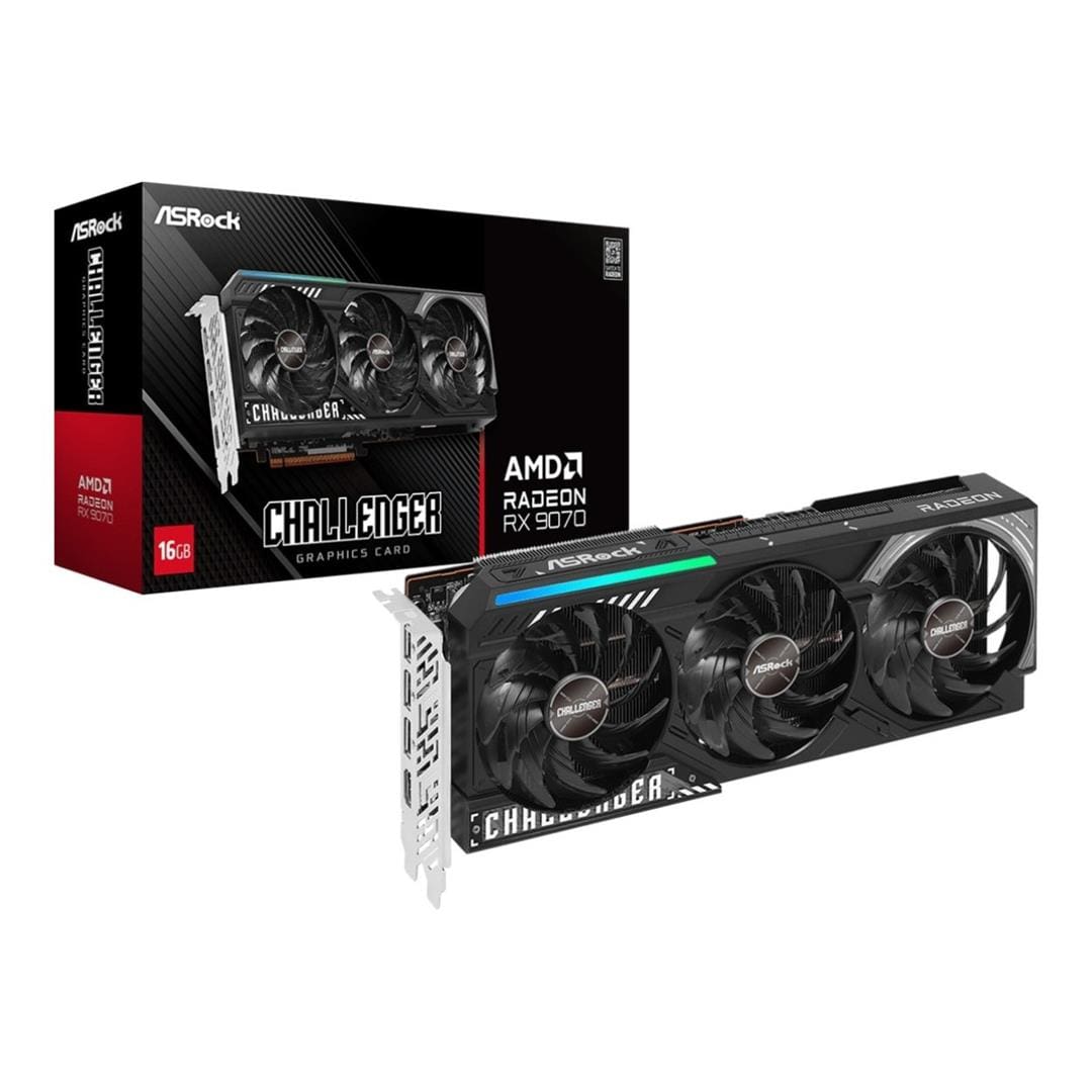 ASRock Radeon RX 9070 Challenger 16GB GDDR6 Graphics Card