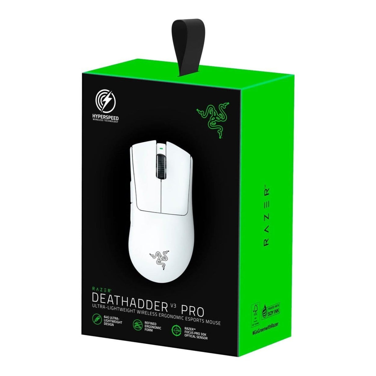 Razer DeathAdder V3 Pro Wireless Ergonomic Esports Mouse White RZ01-04630200-R3G1