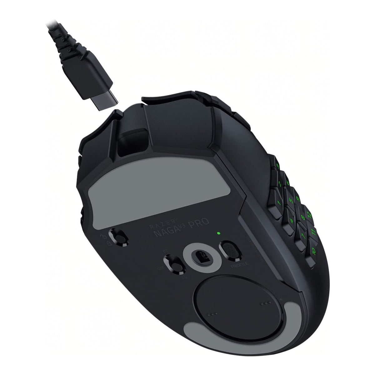 Razer Naga V3 Pro MMO Swappable Side Plates Wireless Gaming Mouse RZ01-05660100-R3G1