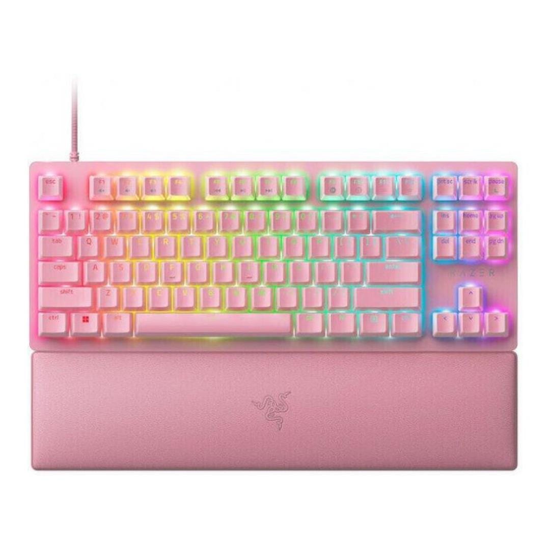 Razer Huntsman V2 TKL Wired Keyboard Gaming Quartz Pink RZ03-03942000-R3M1