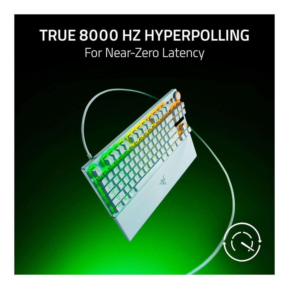 Razer Huntsman V3 Pro Tenkeyless 8KHz Wireless Gaming Keyboard White RZ03-05521000-R3M1