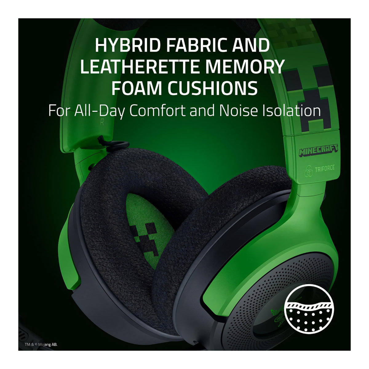Razer Kraken V4 X RGB Wired USB Headset - Minecraft Edition RZ04-05180200-R3M1