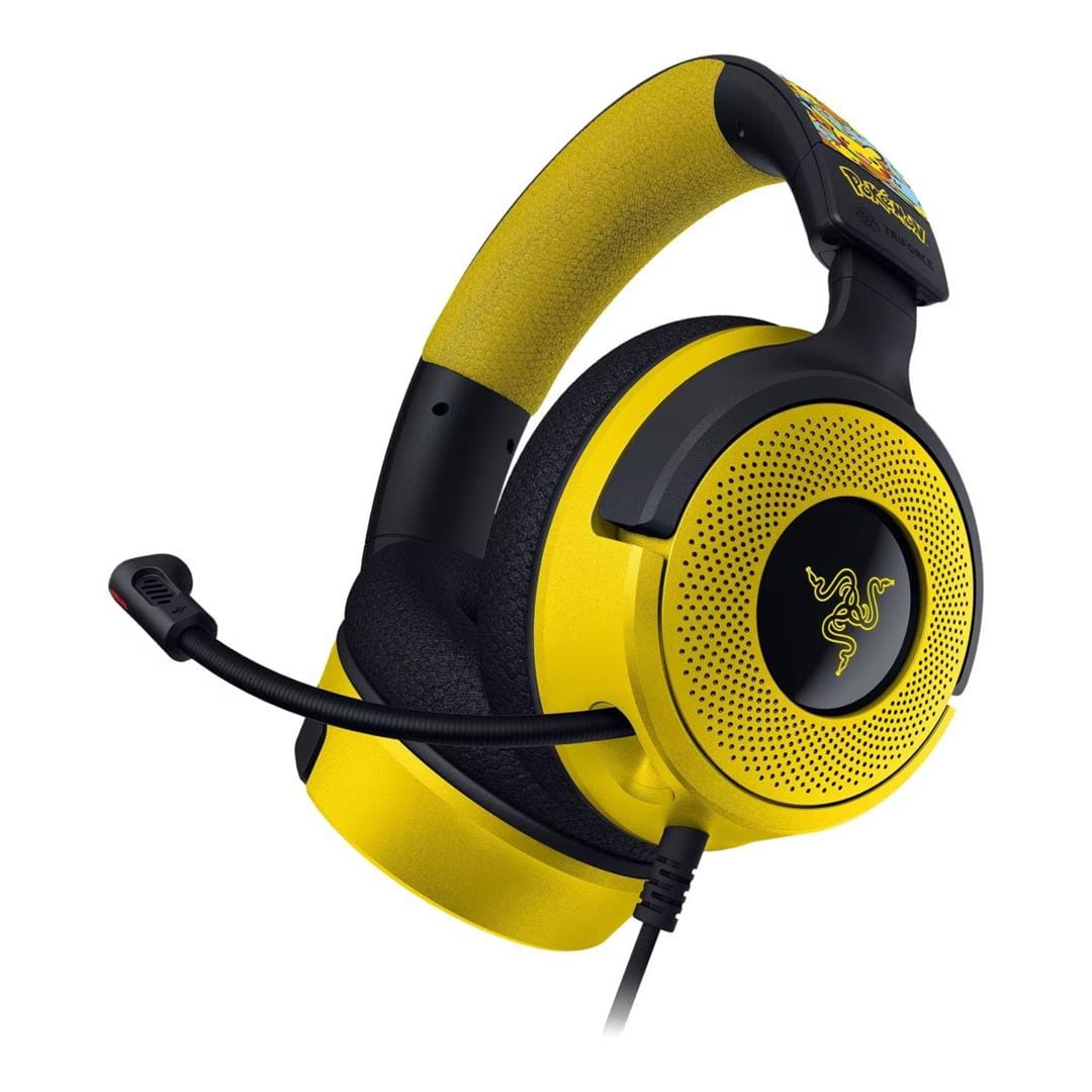Razer Kraken V4 X Chroma RGB Pokémon Kanto Starters Edition USB Gaming Headset - Yellow RZ04-05180300-R3M1