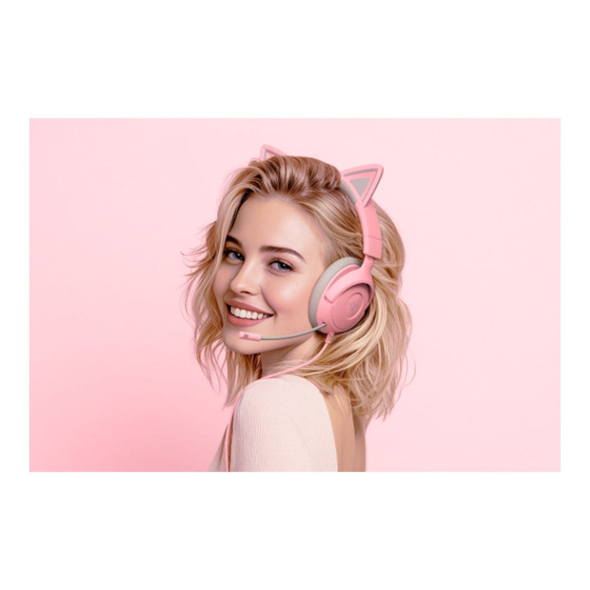 Razer Kraken Kitty v3 X Wired Gaming Headset - Quartz RZ04-05350100-R3M1