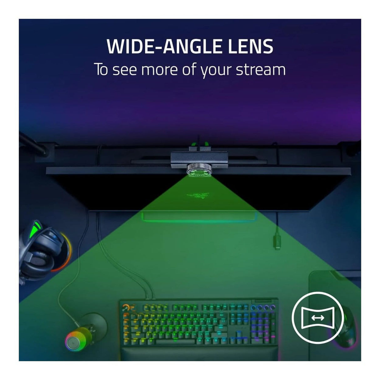 Razer Kiyo V2 X 1440P 60FPS Streaming Webcam RZ19-05380100-R3M1