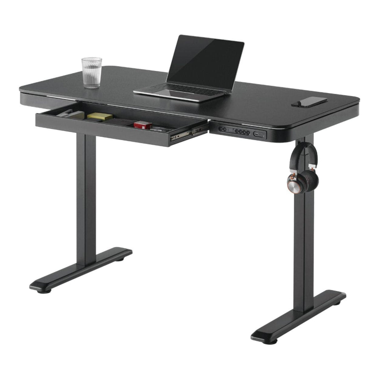 Lumi S08-22D-SWW Single Motor Sit-Stand Desk Black