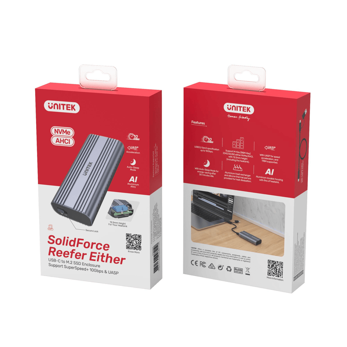 Unitek USB 10GBPS Aluminium-Alloy External Enclosure S1225A