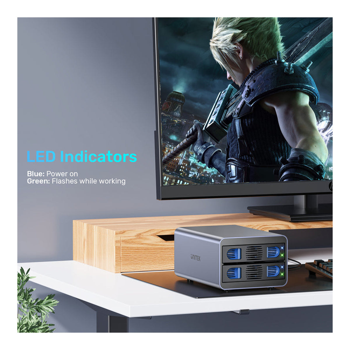 Unitek 2-bay External HDD Enclosure S1308A01-UK