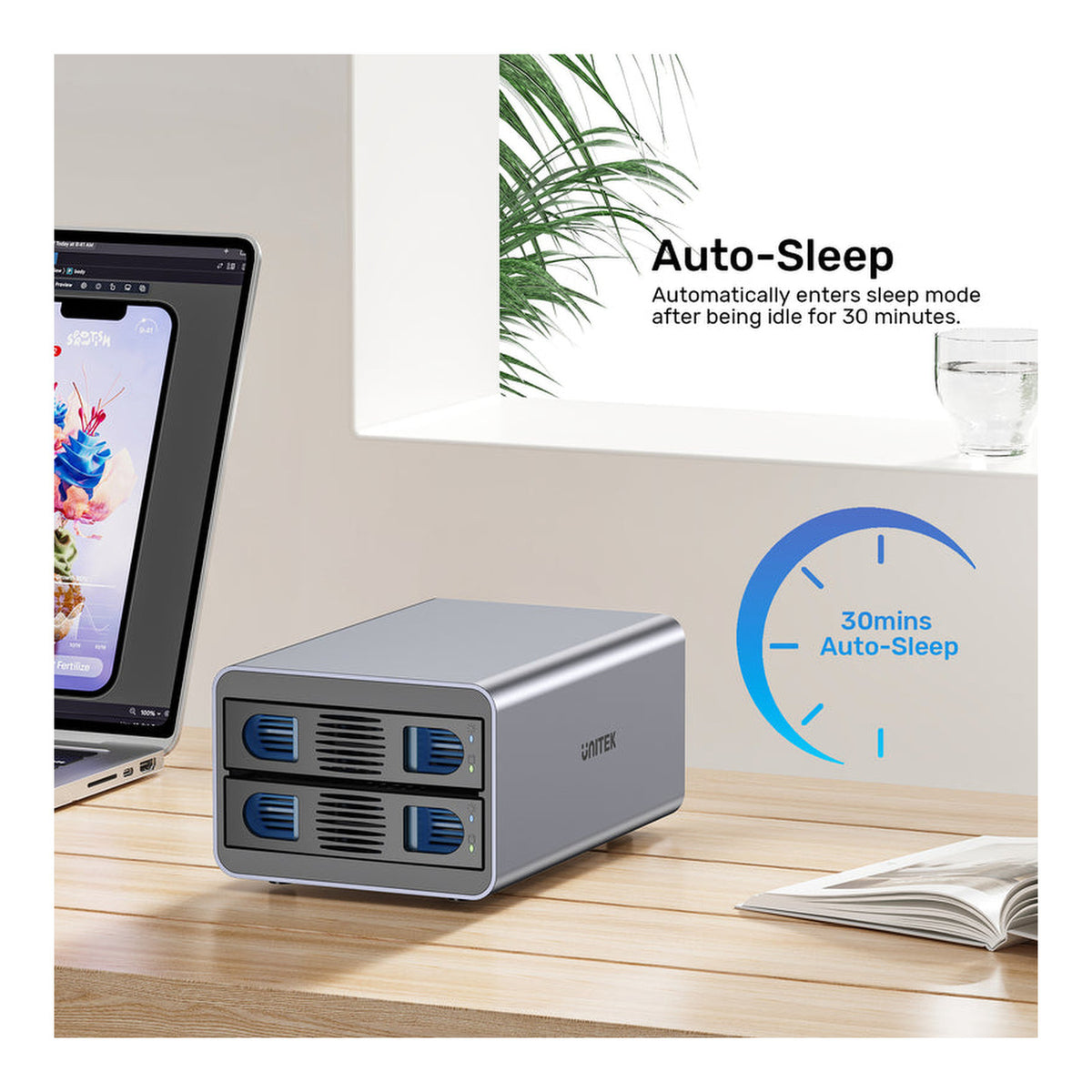Unitek 2-bay External HDD Enclosure S1308A01-UK