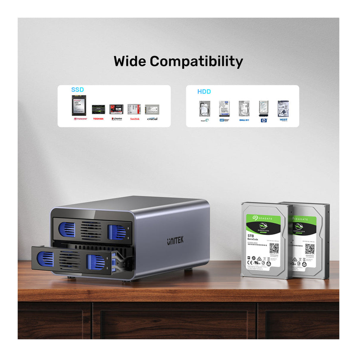 Unitek 2-bay External HDD Enclosure S1308A01-UK
