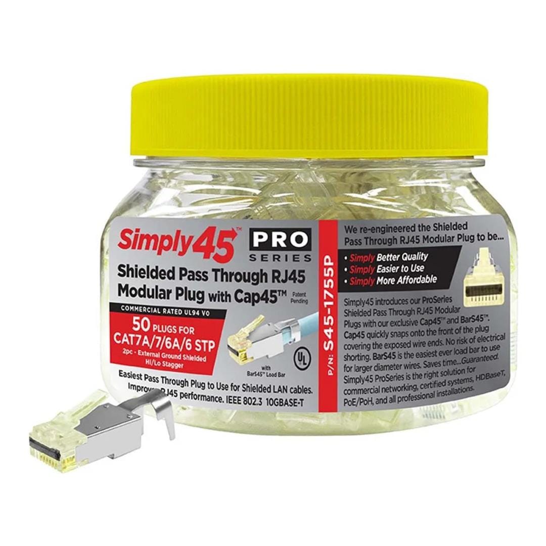 Simply45 ProSeries RJ45 10G Shielded External Ground Network Connectors S45-1755P
