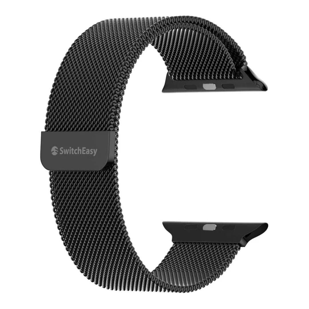 SwitchEasy Mesh 45mm Stainless Steel Loop for Apple Watch - Black SAW245032BK22
