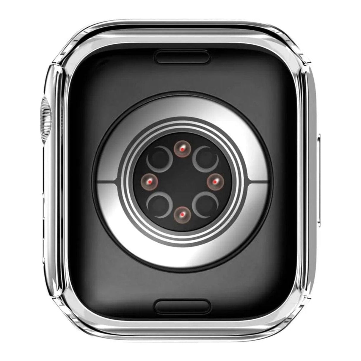 SwitchEasy Hybrid Tempered Glass Protective Case for Apple Watch Case Sliver SAW845089SV22