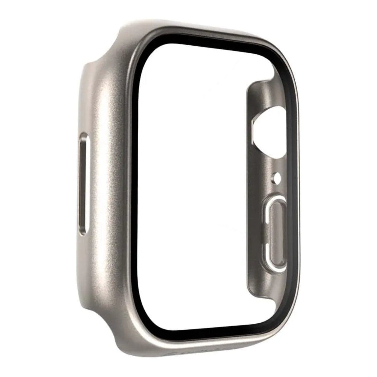SwitchEasy Hybrid Tempered Glass Protective Case for Apple Watch Case Titanium SAW845089TT22