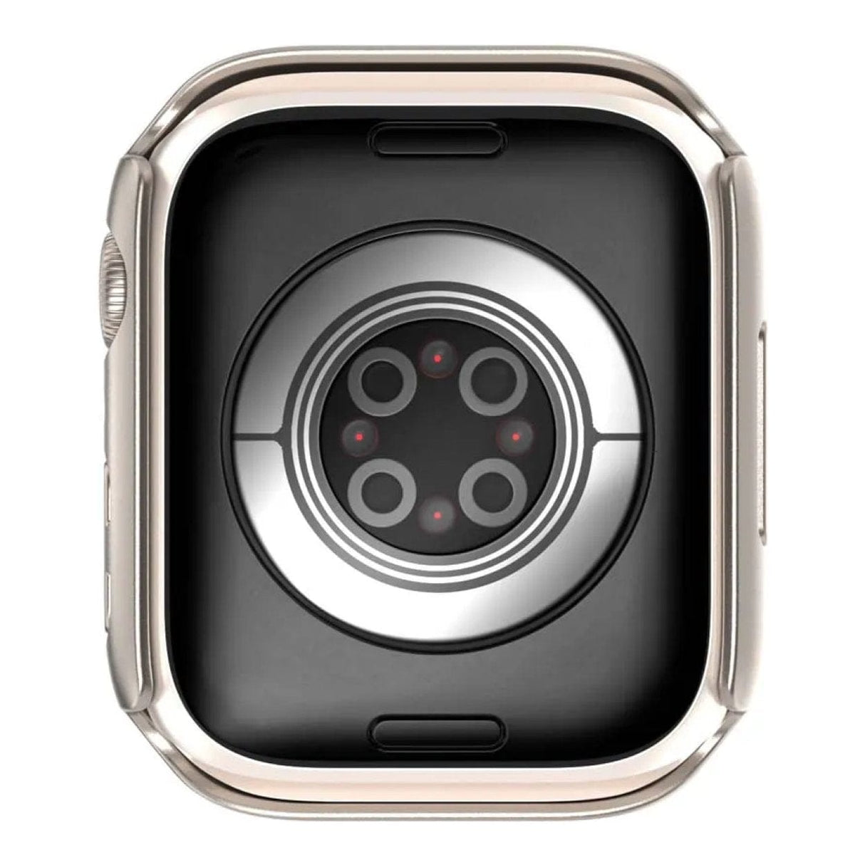 SwitchEasy Hybrid Tempered Glass Protective Case for Apple Watch Case Titanium SAW845089TT22