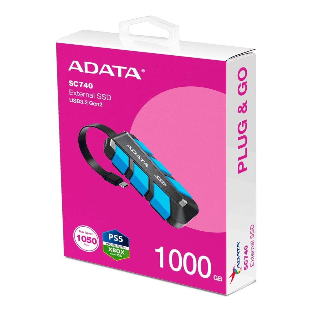 ADATA SC740 1TB Rugged Portable External SSD SC740-1000G-CBU