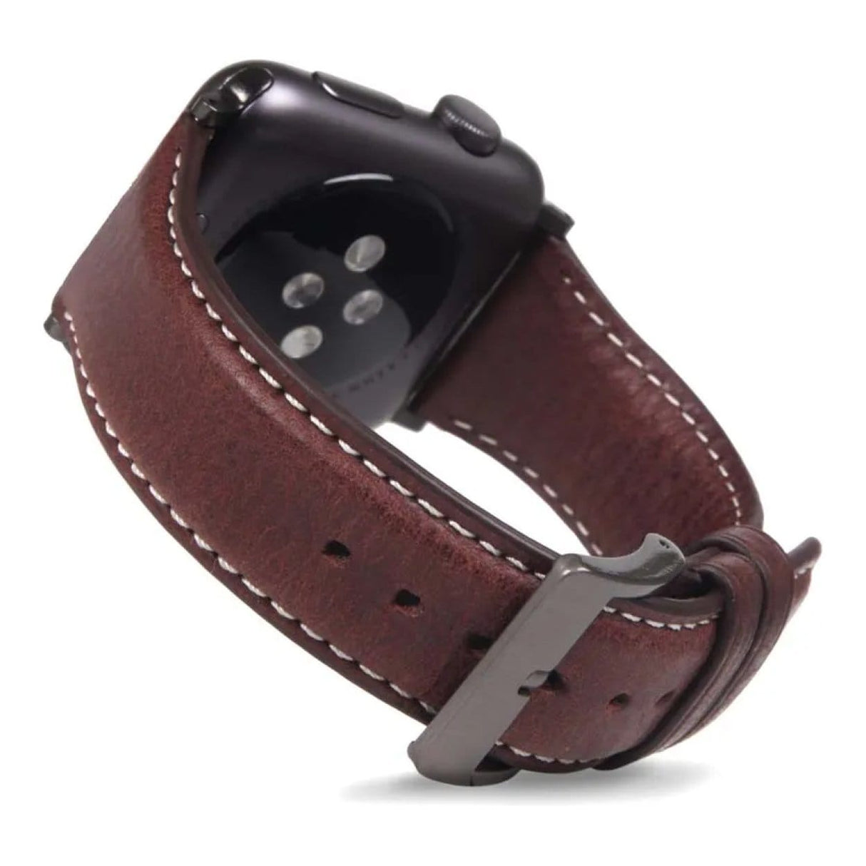 SLG D6 Italian Minerva Box 40mm Leather Strap for Apple Watch - Brown SD-D6M-S-AW40-BR