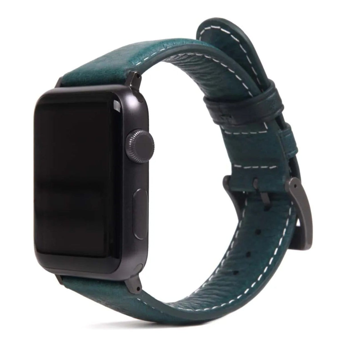 SLG D6 Italian Minerva Box Leather Strap for Apple Watch Blue SD-D6M-S-AW44-BL