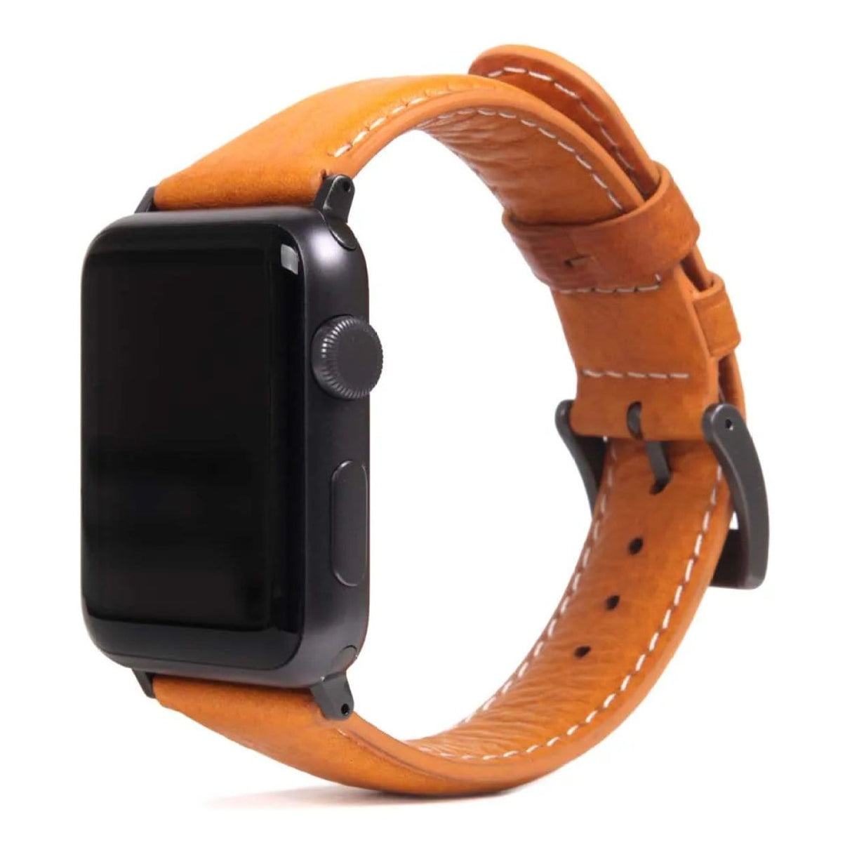 SLG D6 Italian Minerva 44mm Leather Strap for Apple Watch Tan SD-D6M-S-AW44-TA