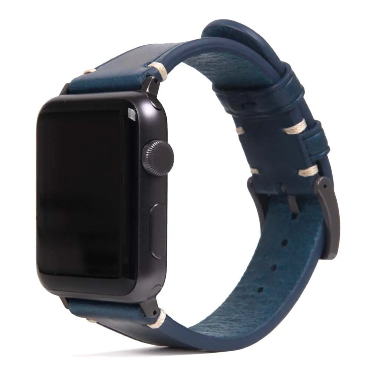 SLG D7 Italian Buttero 44mm Leather Strap for Apple Watch Blue SD-D7B-S-AW44-BL