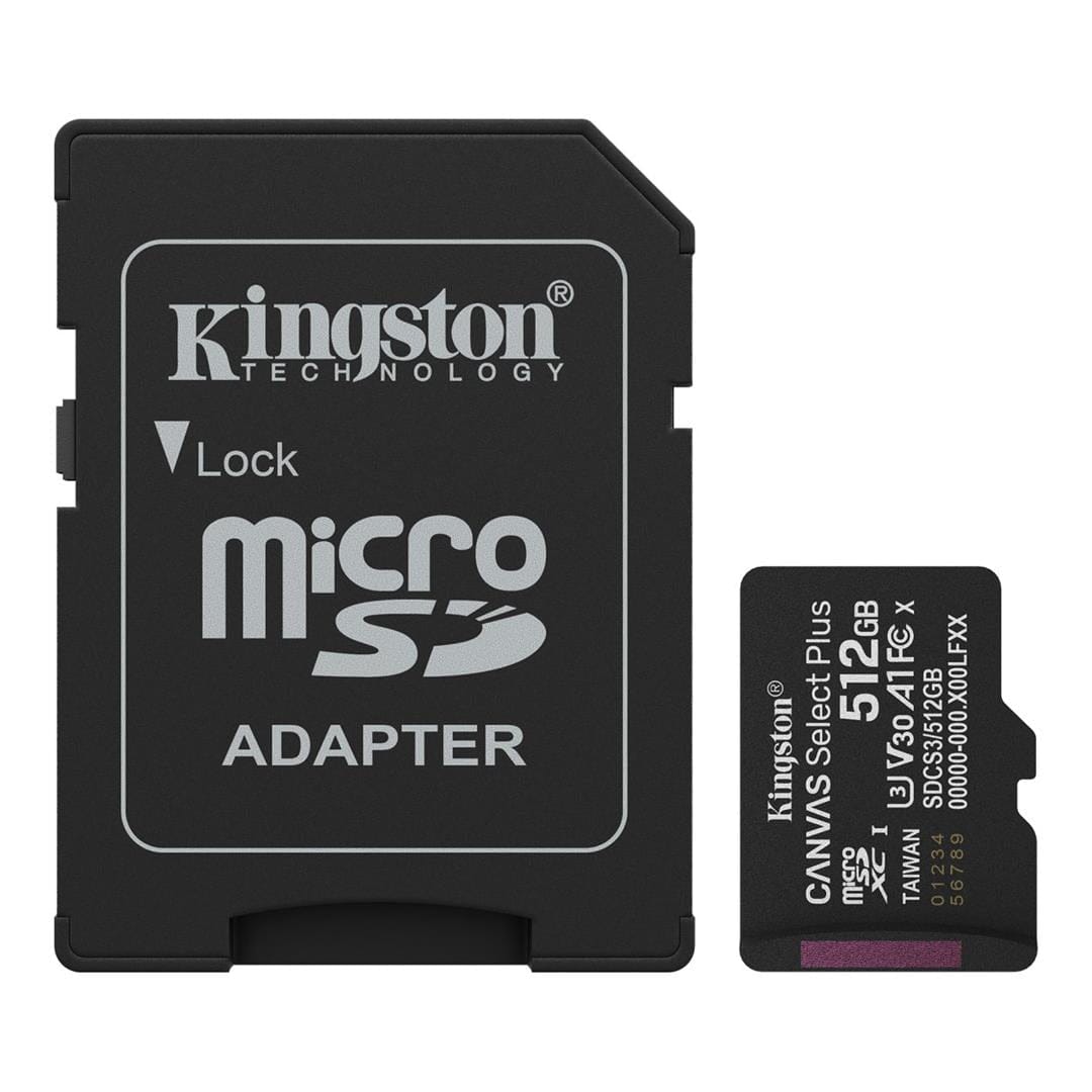 Kingston Canvas Select Plus 512GB UHS-I microSDXC Memory Card SDCS3/512GB