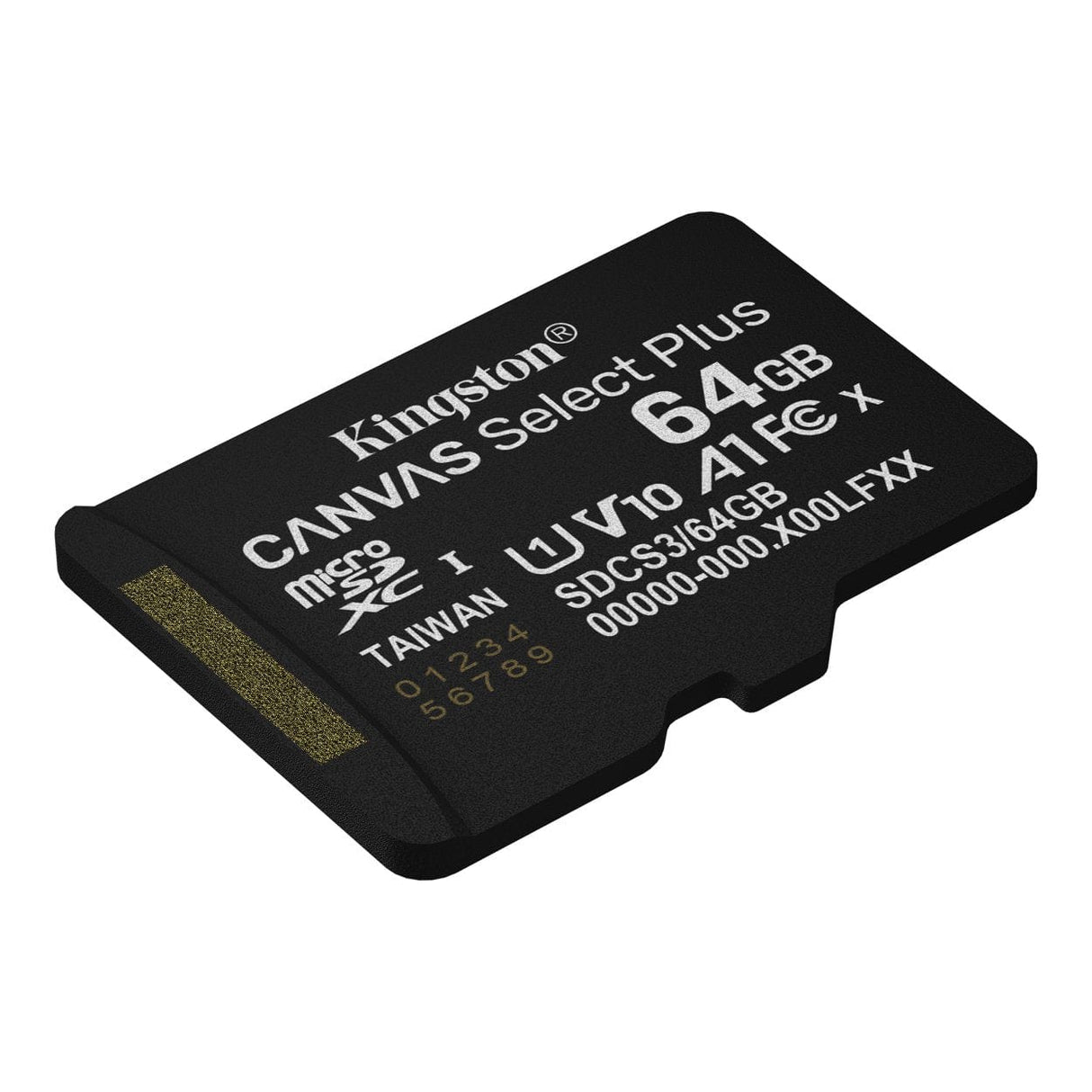 Kingston Technology 64GB microSDXC Canvas Select Plus Gen3 A1 Card + Adapter SDCS3/64GB