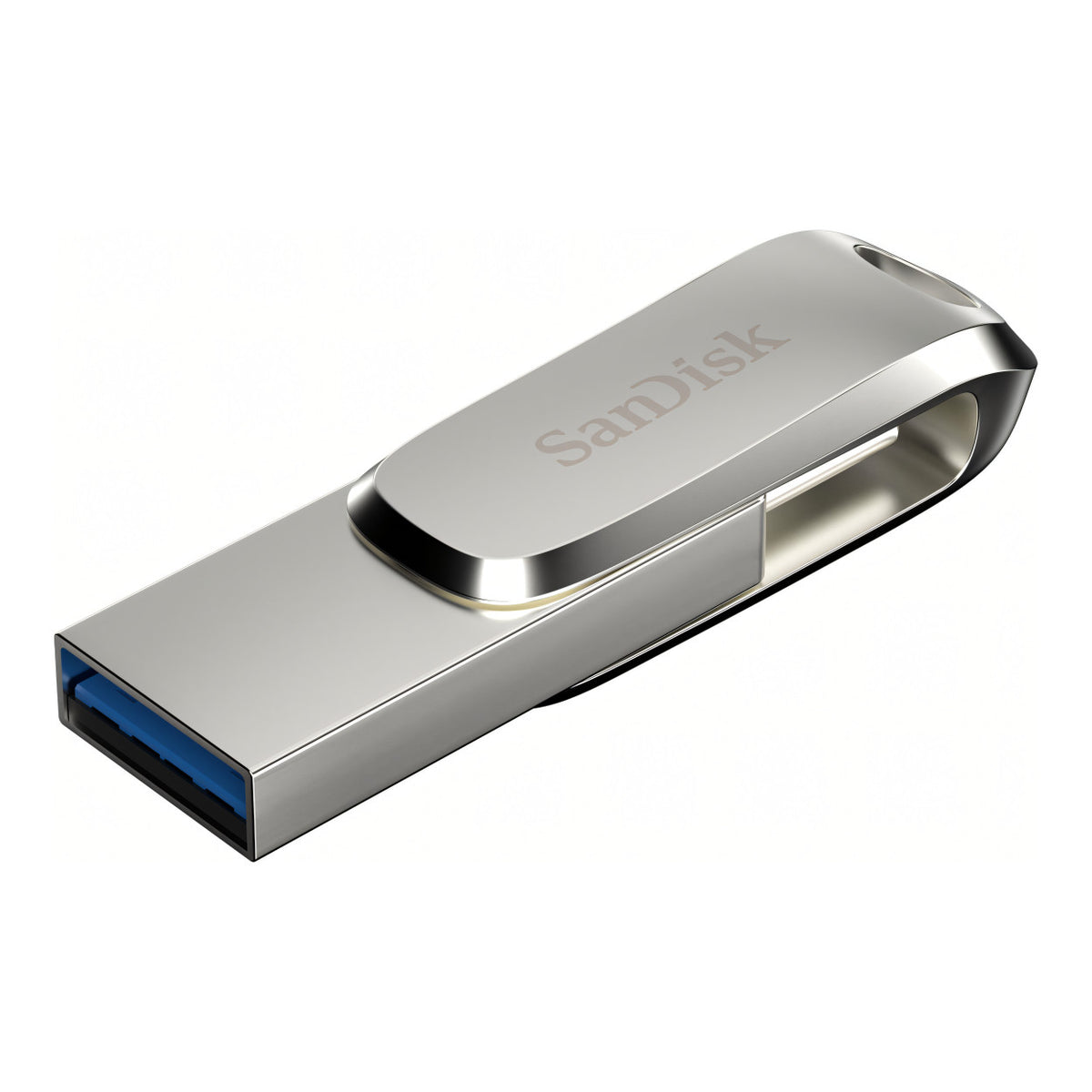 SanDisk Ultra Dual Drive Luxe 128GB Silver USB-C Flash Drive SDDDC4-128G-G46