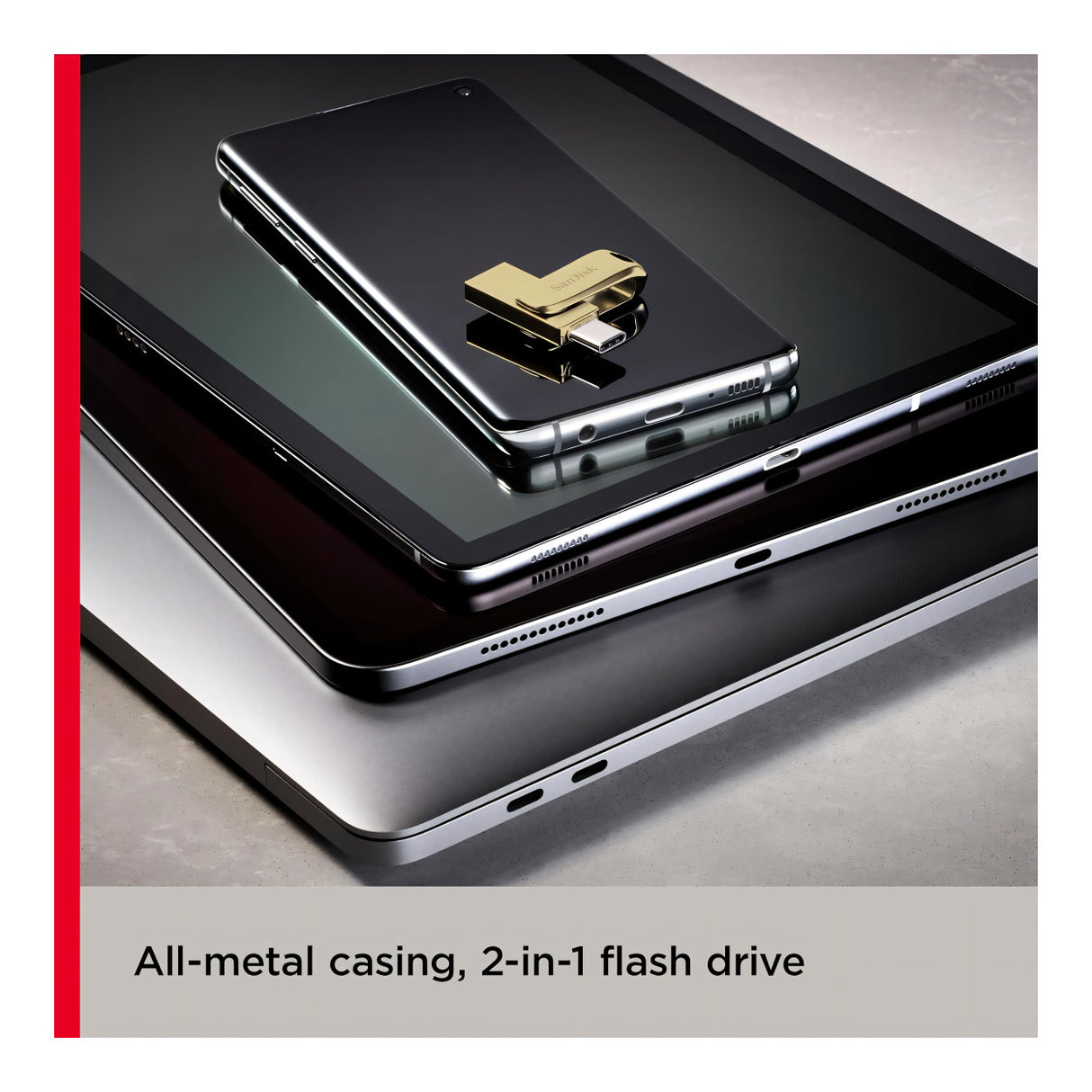 SanDisk Ultra Dual Drive Luxe 128GB Gold USB-C Flash Drive SDDDC4-128G-G46GD