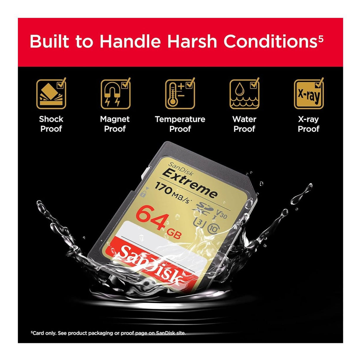 Sandisk Extreme 64GB SD UHS-I Memory Card SDSDXV2-064G-GNCIN