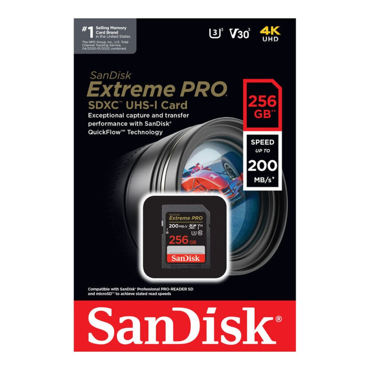 SanDisk Extreme PRO 256GB SDXC UHS-I Class 10 Memory Card SDSDXXD-256G-GN4IN