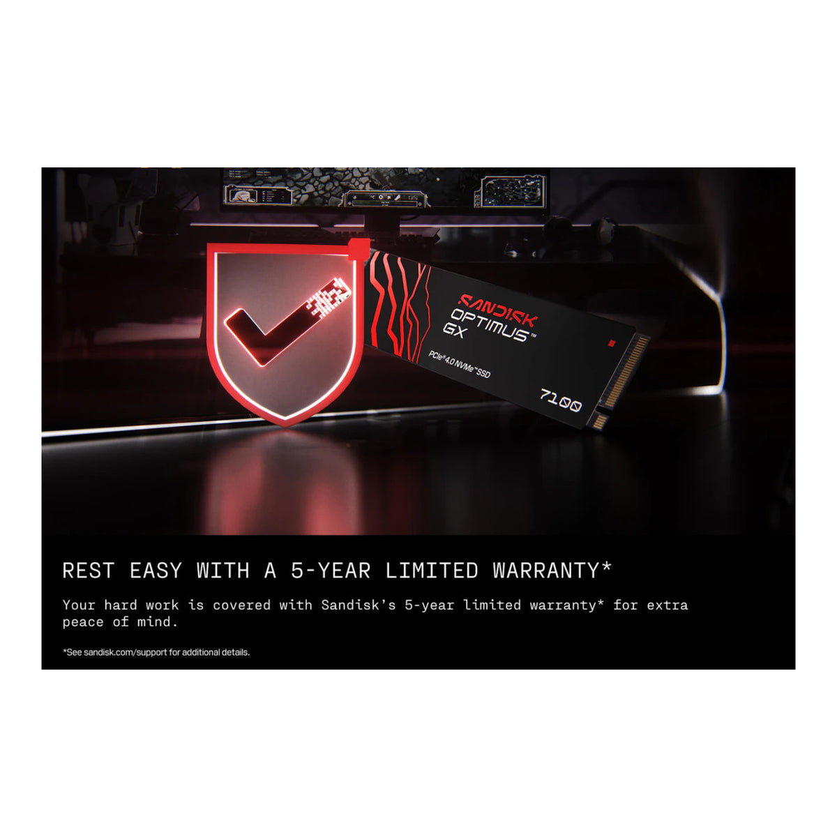 SanDisk Optimus GX 7100 M.2 4TB PCIe 4.0 NVMe Internal SSD SDSP71400TAN-000E0