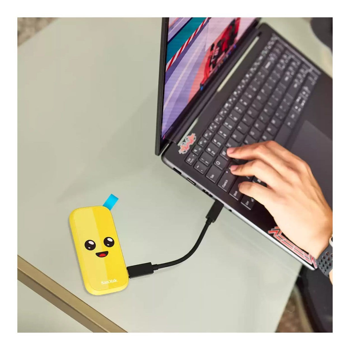 SanDisk Fortnite Portable 1TB Yellow External SSD - Peely Edition SDSSDE30-1T00-G25F