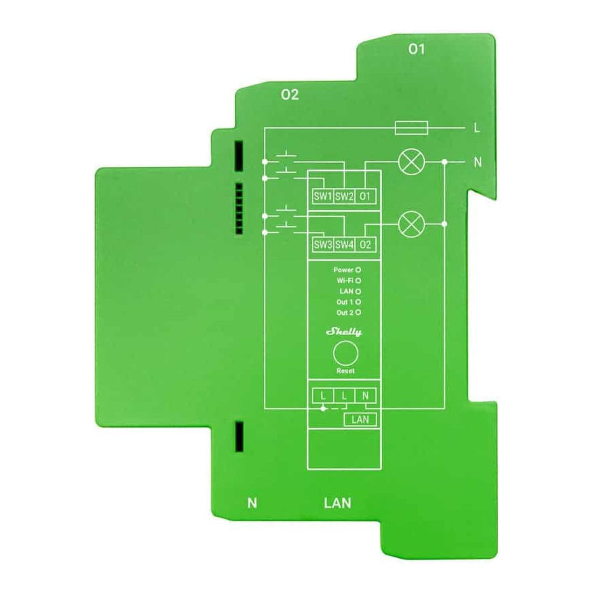 Shelly Pro Dimmer 2PM 2-channel DIN-Rail Mountable Dimmer