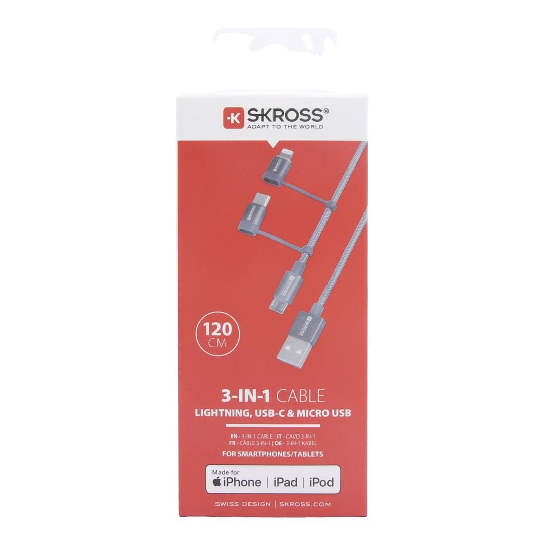 Skross 3-in-1 Charging Cable 1.2m SKCA00143-1120CN