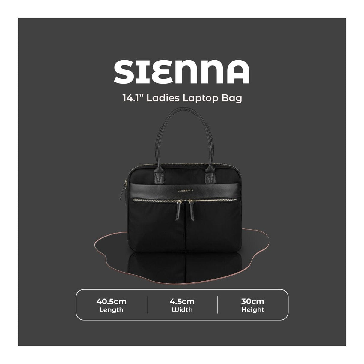 SupaNova Sienna 14.1-inch Ladies Notebook Backpack Black SN-1025-BK