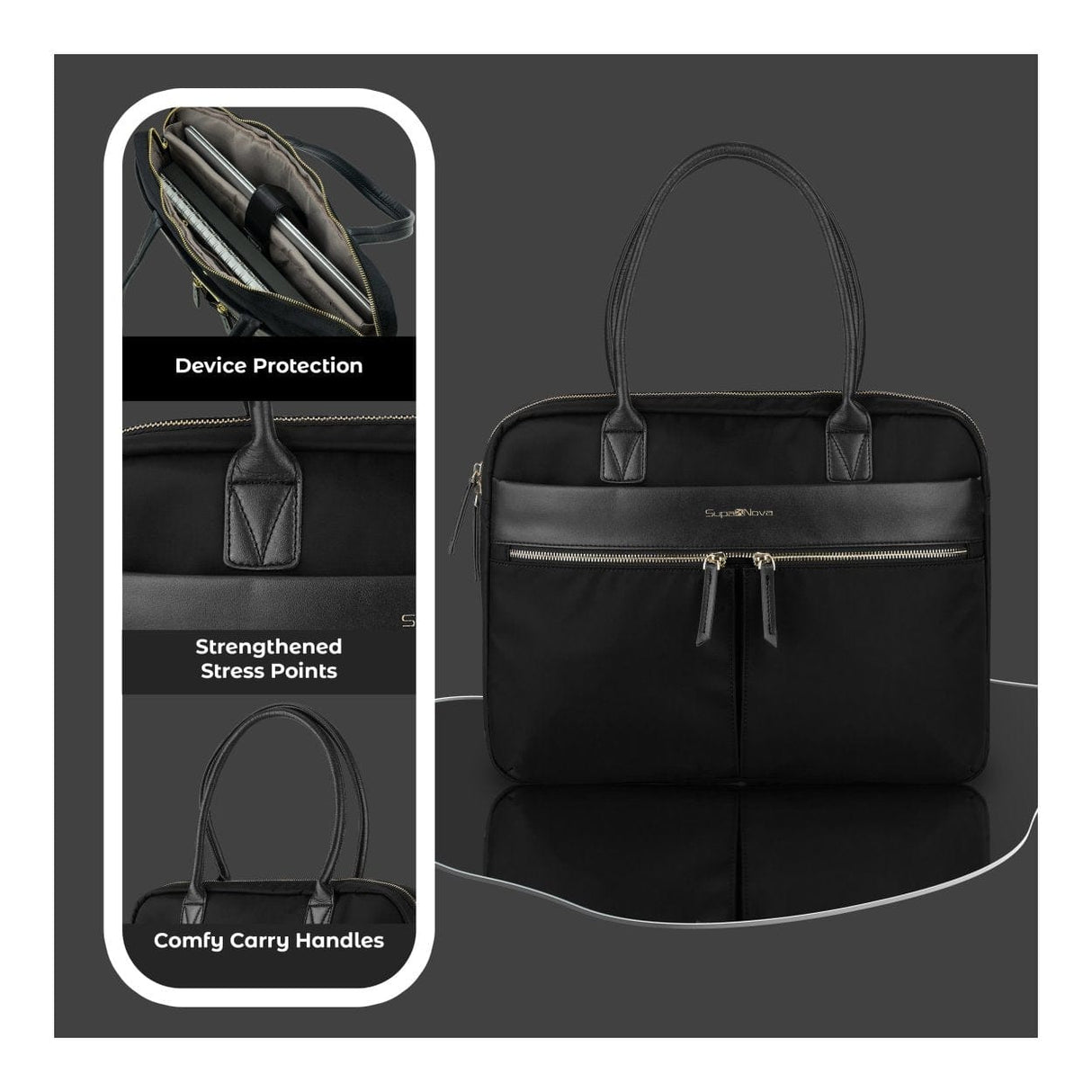 SupaNova Sienna 14.1-inch Ladies Notebook Backpack Black SN-1025-BK