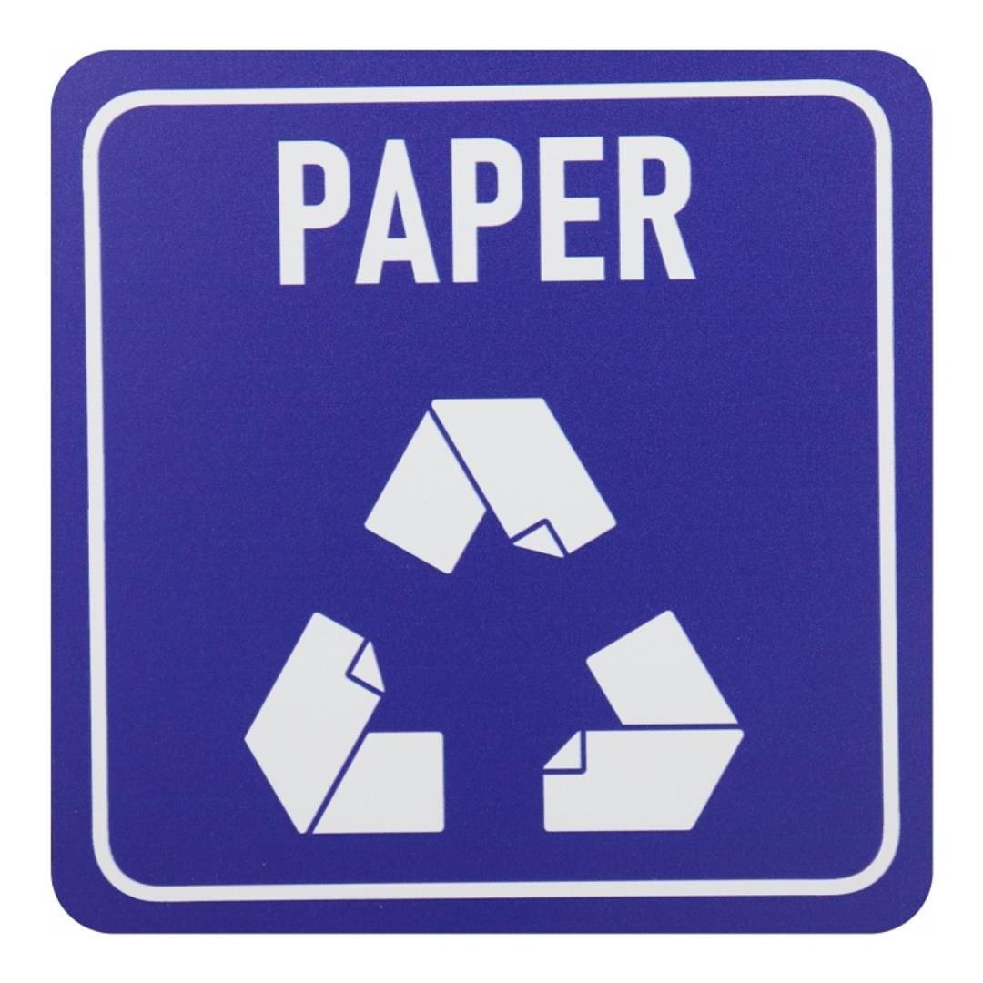 Parrot 150x150mm General Waste Recycle on White ACP Sign Blue Print SN4119