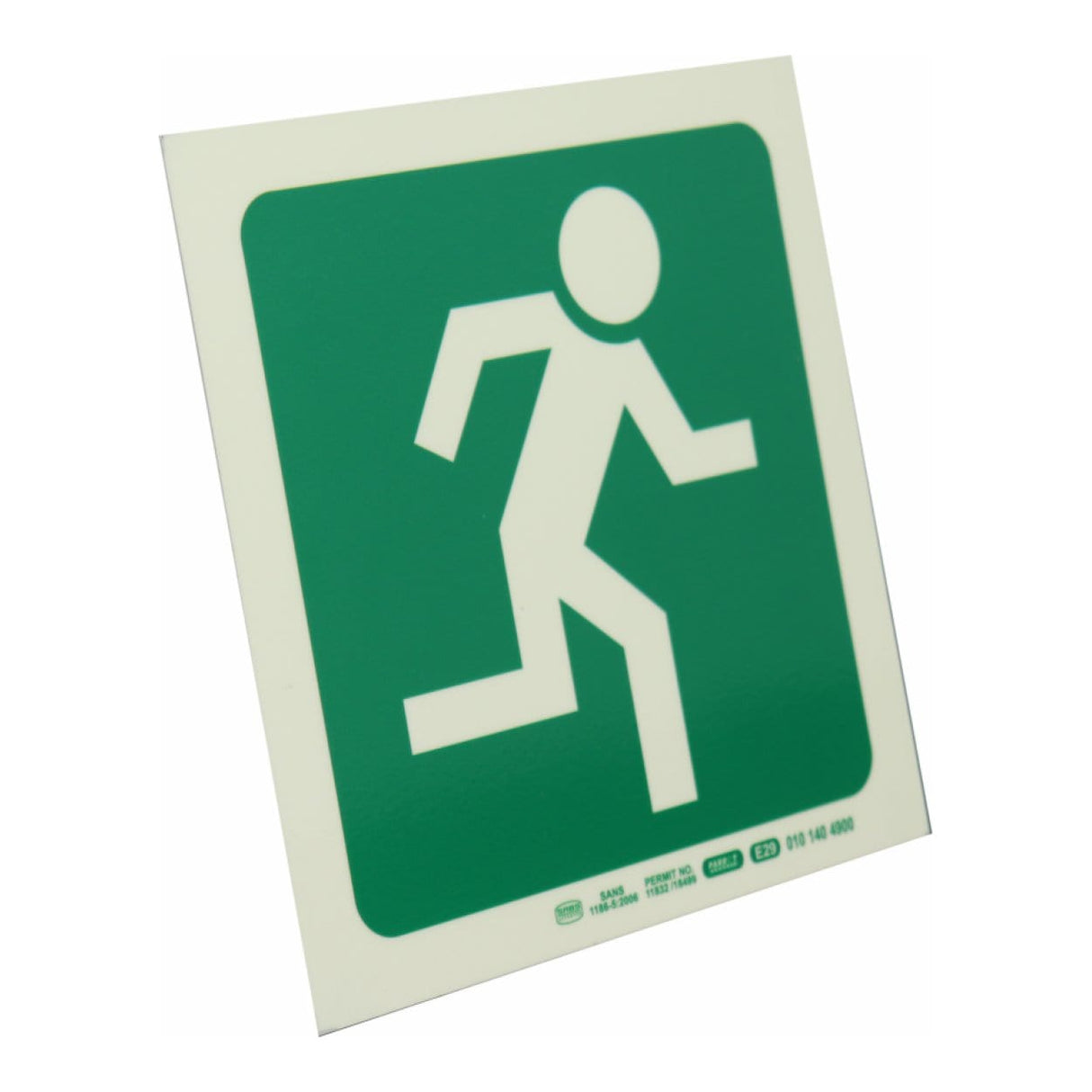 Parrot Photoluminescent 190mm Safety Sign E29 Running Man Facing Right SNP19E29
