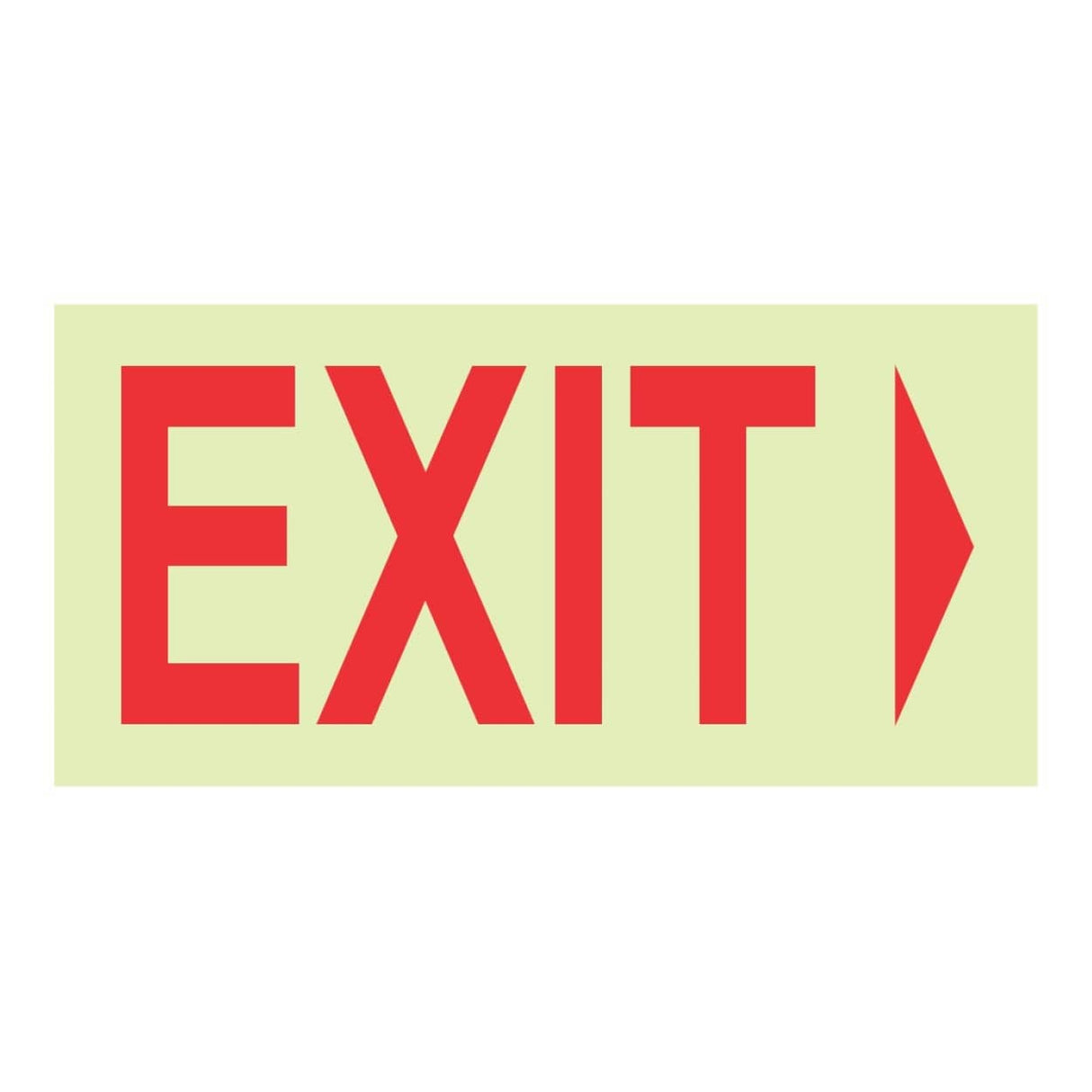 Parrot Photoluminescent 190mm Safety Sign E4 Exit and Arrow Right SNP19E4