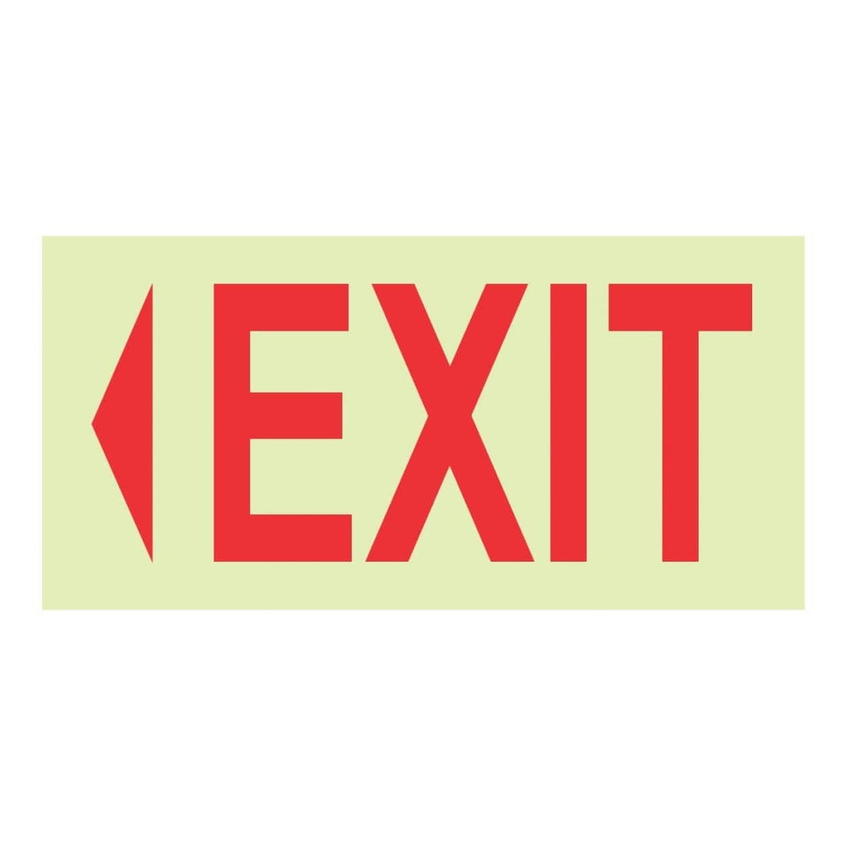 Parrot Photoluminescent 190mm Safety Sign E5 Exit and Arrow Left SNP19E5