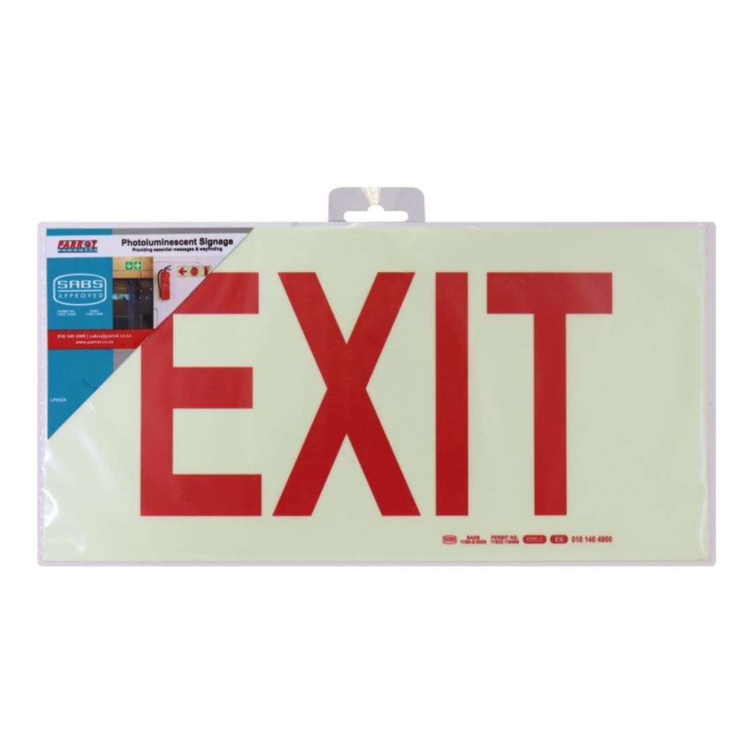 Parrot Photoluminescent 190mm Safety Sign E6 Exit SNP19E6